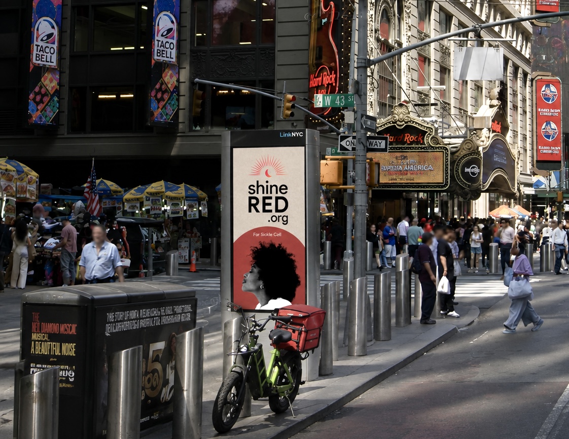 Digital out-of-home advertising campaign displayed on Times Square digital billboards through Enradius